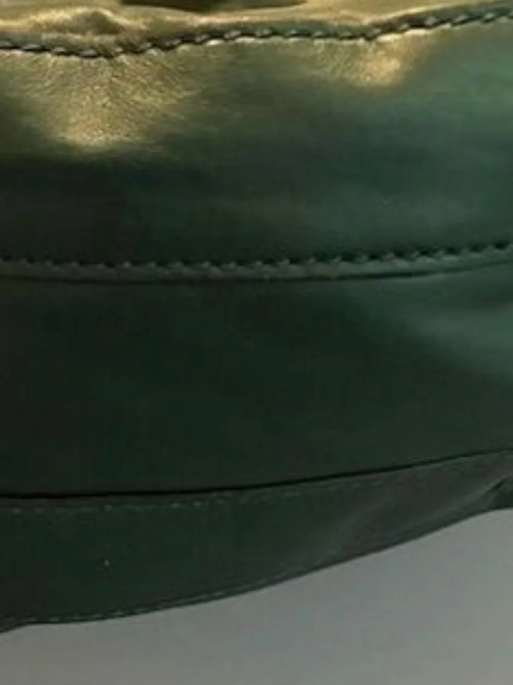 Michael Kors Ludlow Stud Green Leather Shoulder Bag w Gold Accents Like New